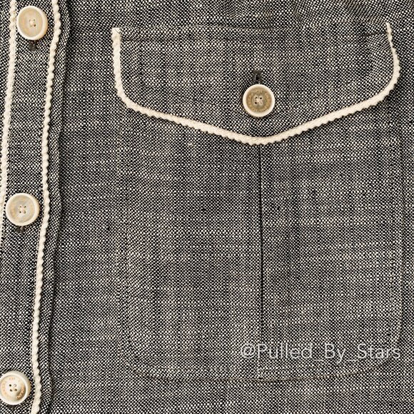 CAROLINA HERRERA Linen & Silk Blend Button-Front Pencil Skirt - EUC - Size 8 - Picture 6 of 17